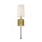 Z-Lite Mia 1 Light Wall Sconce, Rubbed Brass & Beige 805-1S-RB - alternate 6